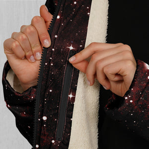 Crimson Space Zip Up Cloak (White Fur)