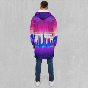 Cyber City Zip Up Cloak (White Fur)