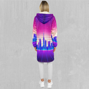 Cyber City Zip Up Cloak (White Fur)