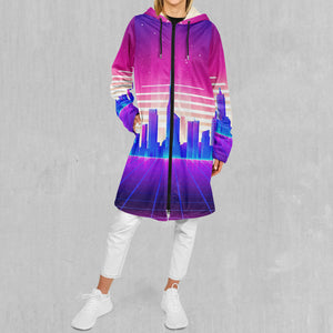 Cyber City Zip Up Cloak (White Fur)