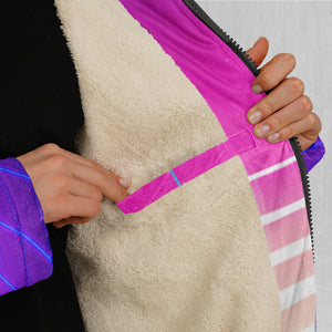 Cyber City Zip Up Cloak (White Fur)