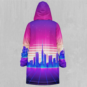 Cyber City Zip Up Cloak (White Fur)