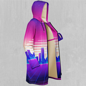 Cyber City Zip Up Cloak (White Fur)