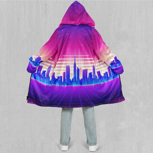 Cyber City Zip Up Cloak (White Fur)