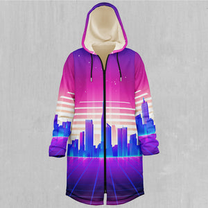 Cyber City Zip Up Cloak (White Fur)