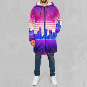 Cyber City Zip Up Cloak (White Fur)