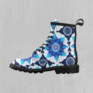 Delphinium Mandala Women's Lace Up Boots