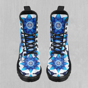 Delphinium Mandala Women's Lace Up Boots