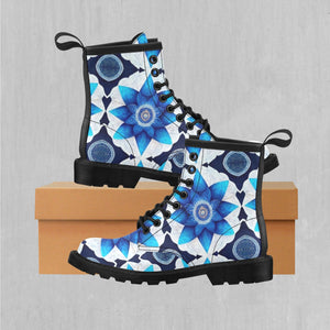 Delphinium Mandala Women's Lace Up Boots