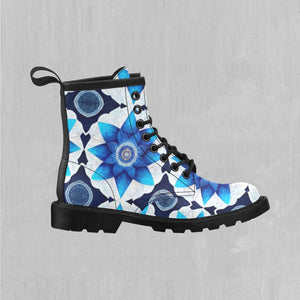 Delphinium Mandala Women's Lace Up Boots