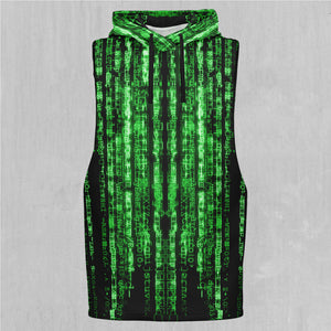 Digital Rain Sleeveless Hoodie