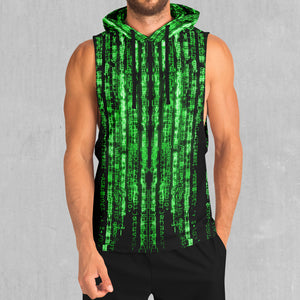 Digital Rain Sleeveless Hoodie