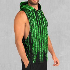Digital Rain Sleeveless Hoodie