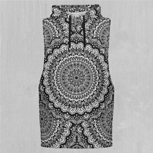 Floral Mandala Sleeveless Hoodie