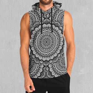 Floral Mandala Sleeveless Hoodie