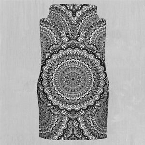 Floral Mandala Sleeveless Hoodie