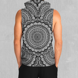 Floral Mandala Sleeveless Hoodie