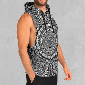 Floral Mandala Sleeveless Hoodie