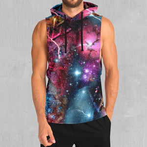 Galaxies Collide Sleeveless Hoodie