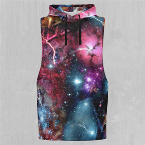 Galaxies Collide Sleeveless Hoodie