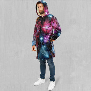 Galaxies Collide Zip Up Cloak (White Fur)