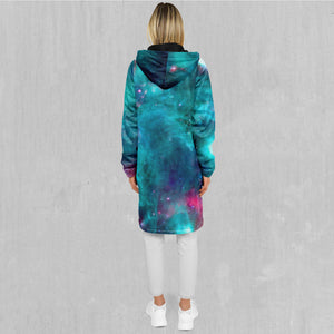Galaxy Aurora Zip Up Cloak (Black Fur)