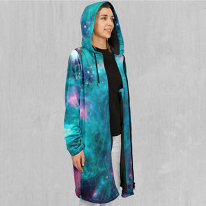 Galaxy Aurora Zip Up Cloak (Black Fur)