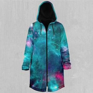 Galaxy Aurora Zip Up Cloak (Black Fur)