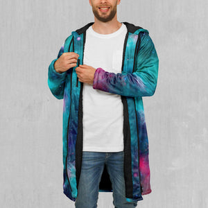 Galaxy Aurora Zip Up Cloak (Black Fur)