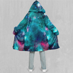 Galaxy Aurora Zip Up Cloak (Black Fur)