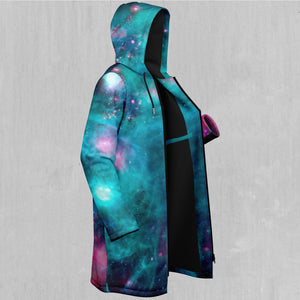 Galaxy Aurora Zip Up Cloak (Black Fur)