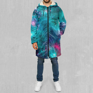 Galaxy Aurora Zip Up Cloak (White Fur)