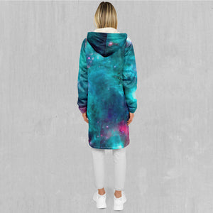 Galaxy Aurora Zip Up Cloak (White Fur)