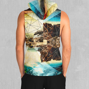Geometric Shores Sleeveless Hoodie