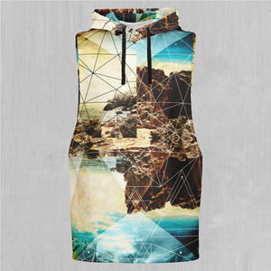 Geometric Shores Sleeveless Hoodie