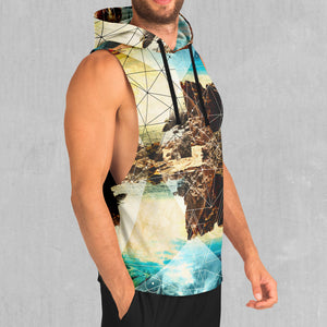 Geometric Shores Sleeveless Hoodie