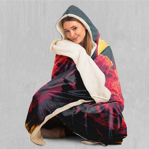 Cyber Skyline Hooded Blanket
