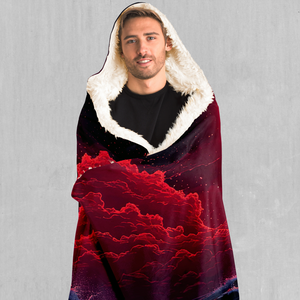 The Synthwave off Kanagawa Hooded Blanket