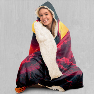 Cyber Skyline Hooded Blanket