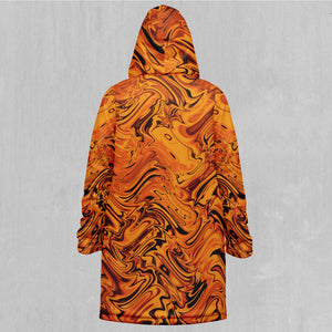 Lava Flow Zip Up Cloak (Black Fur)