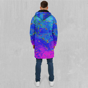 Liquified Zip Up Cloak (Black Fur)