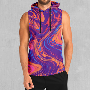 Luminous Mixture Sleeveless Hoodie