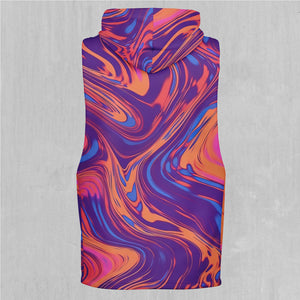 Luminous Mixture Sleeveless Hoodie