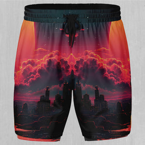 Cyber Skyline Men's 2 in 1 Shorts