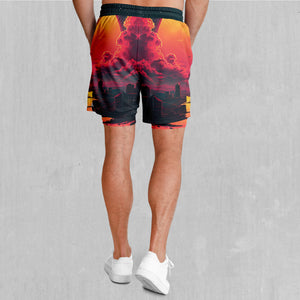Cyber Skyline Men's 2 in 1 Shorts