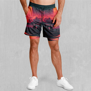 Cyber Skyline Men's 2 in 1 Shorts