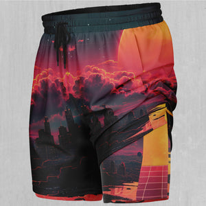 Cyber Skyline Men's 2 in 1 Shorts