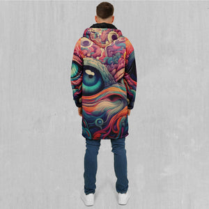 Mind Iris Zip Up Cloak (Black Fur)