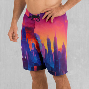 Neon Skyline Board Shorts