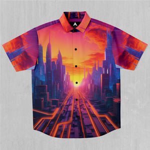 Neon Skyline Button Down Shirt